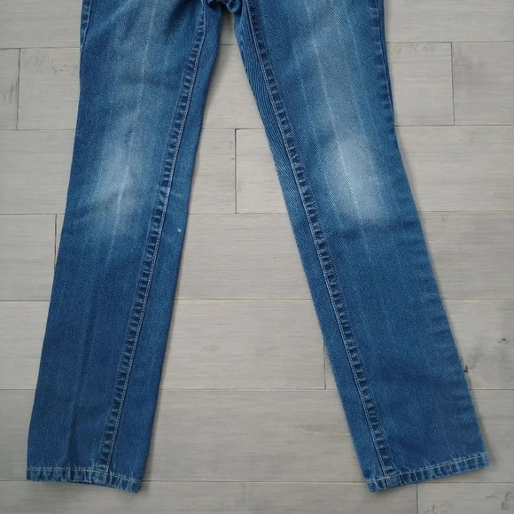 Pistol Straight Leg Denim Blue Jeans  Dark Wash, 28 - Picture 4 of 10